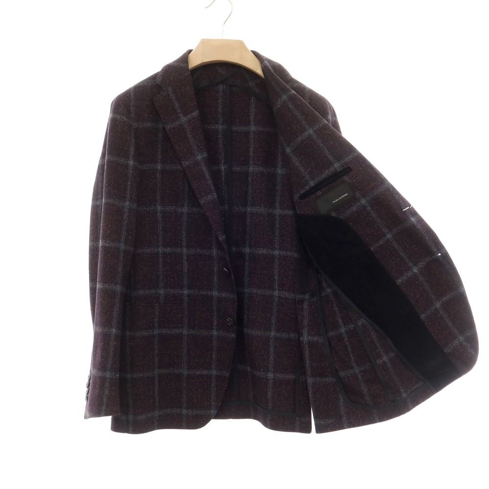中古】タリアトーレ TAGLIATORE ウールシルクリネン チェック 2つ 