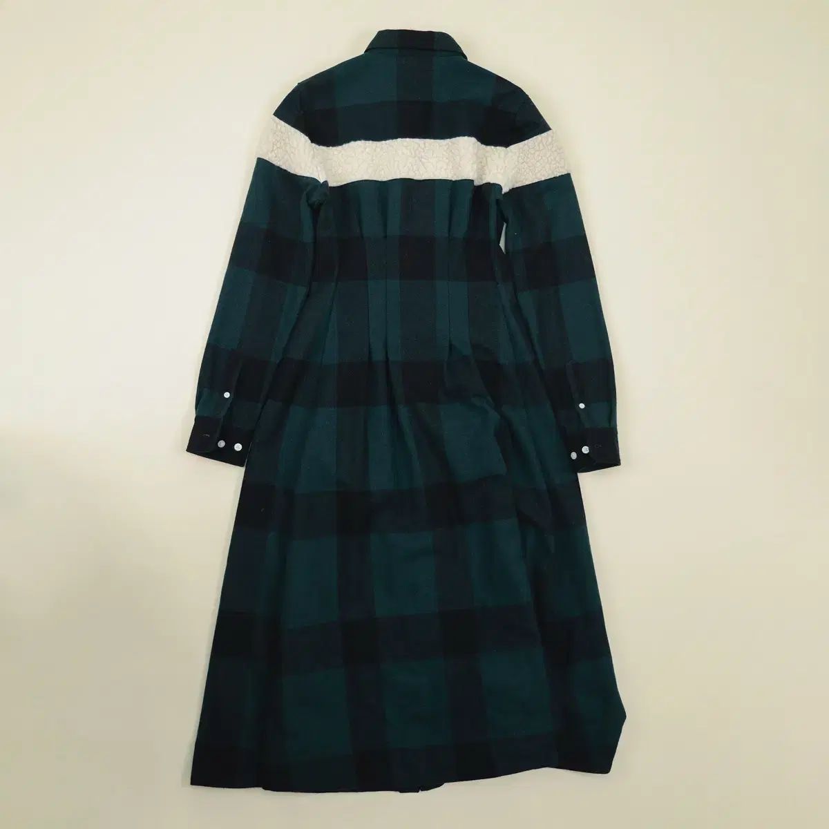 現象 ボア チェック シャツ ワンピース