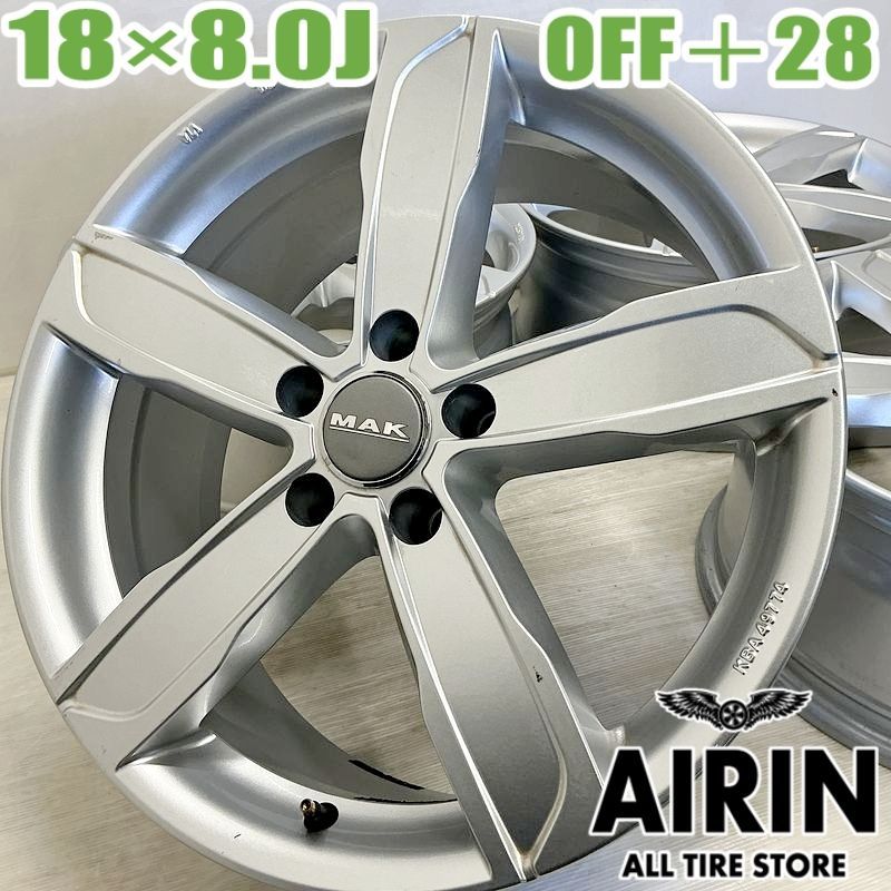 18インチ アルミ MAK 4本セット 不明 アルミホイール ホイール ホイル 社外ホイール