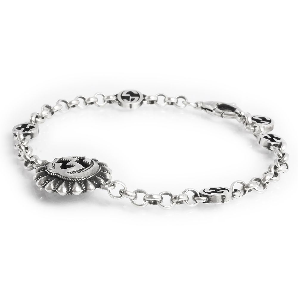 グッチ インターロッキングG チェーン ブレスレット SV925 シルバー