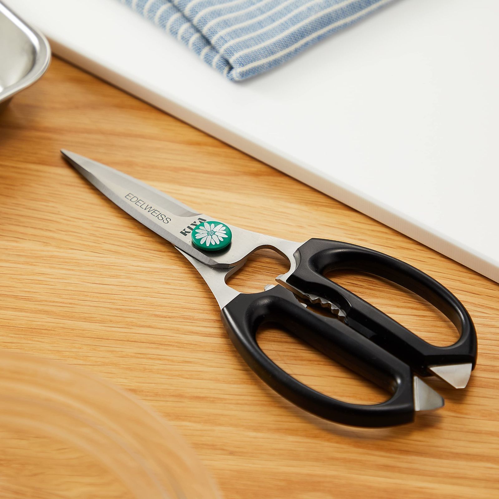 キッチンはさみ 料理鋏 キッチン鋏 黒 エーデルワイス料理バサミ 木屋