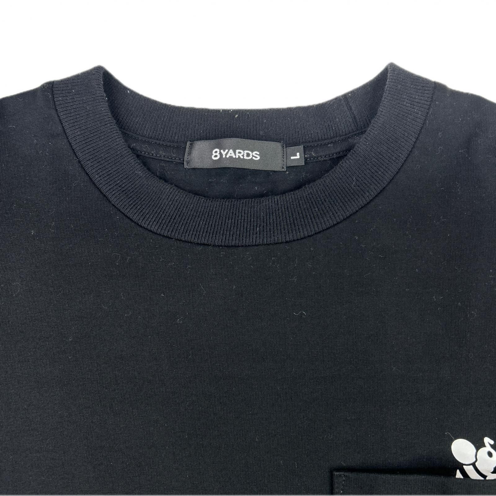 中古 メンズ ハチヤーズ 8YARDS 半袖シャツ L 黒 ブラック