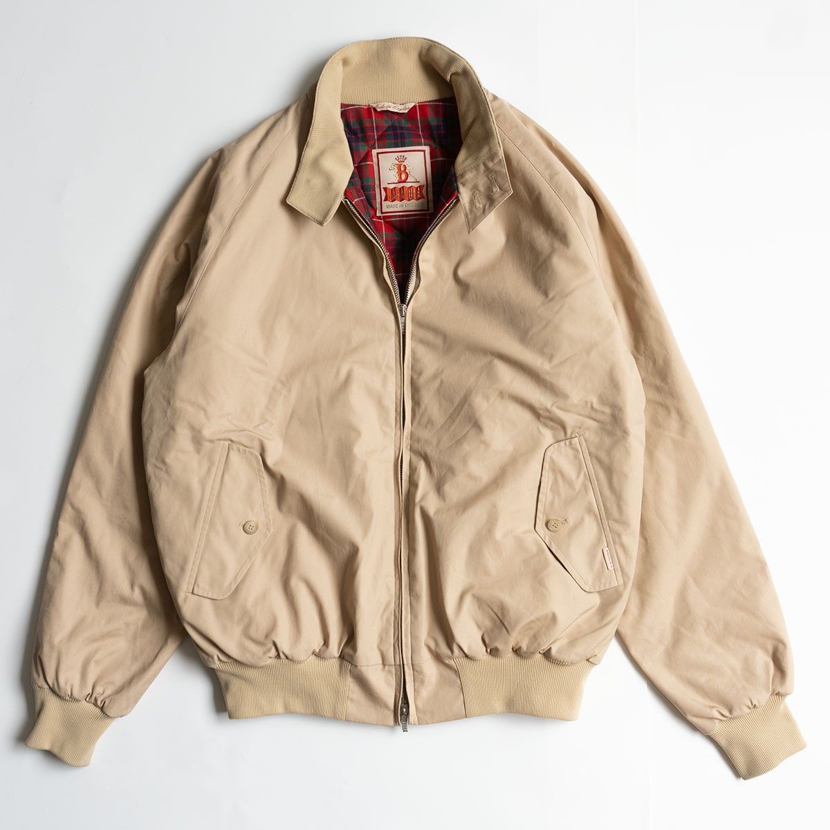 532 XL バラクータ ハリントン G9 スイングトップ ベージュ チェック BARACUTA バラクータ G9 クラッシック ハリントンジャケット