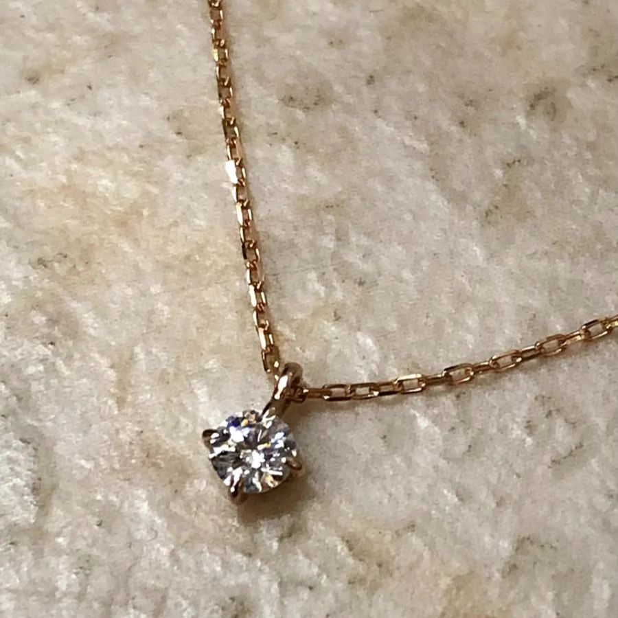 ete k18 18金ダイヤモンド　ネックレス　18金　ダイヤモンド ete エテ K18 18金 ダイヤモンド 0.1ct ネックレス ブライト