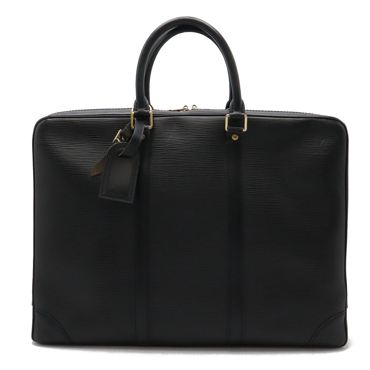 LOUIS VUITTON ルイ ヴィトン エピ ポルト ドキュマン ヴォワヤージュ ビジネスバッグ ブリーフケース ノワール 黒 ゴールド金具 M54472