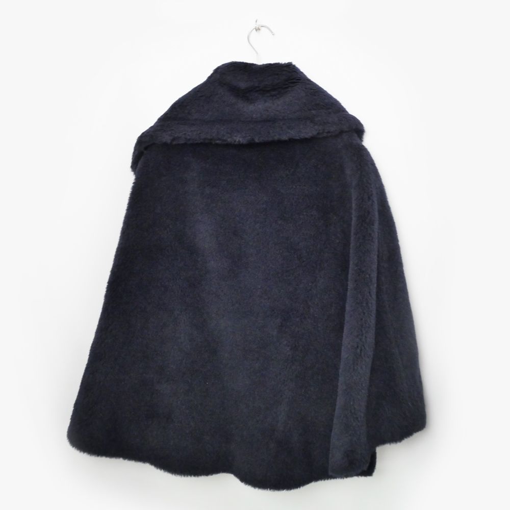 名東 マックスマーラ ポンチョ ケープ ネイビー フリーサイズ アルパカ ウール シルク レディース アパレル 女 服
