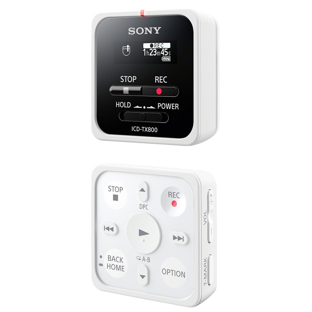 ソニー ICレコーダー 16GB ICD-TX800 小型サイズ リニアPCM|遠隔録音対応 リモコン付属 2017年モデル ホワイト ICD-TX800 W