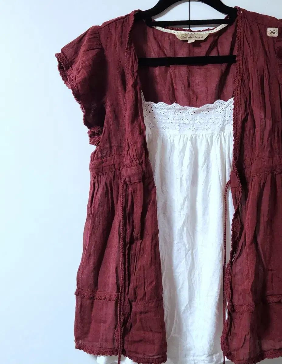 ヴィンテージ コーディネートセット モリヒッピー スカーフナシ エンブロイダリーレース レッドバ先生 ベスト ニッシークルー