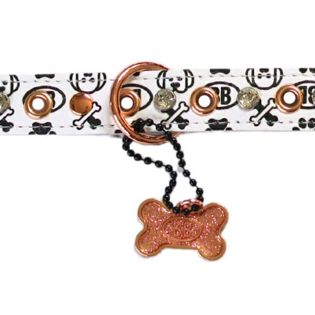 バディーベルト ハーネス 2号 ブラン スワロフスキークリスタル付 Blanc 小型犬 ペット レザー 本革 BUDDYBELT バディベルト 犬用 胴輪 リングハーネス メガネハーネス ボディベルト バディーベルト正規輸入代理店 正規店