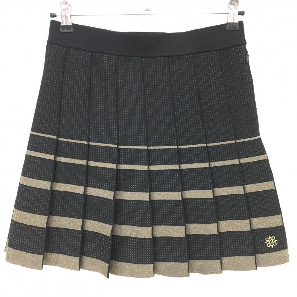 St.Andrews - 【超美品】セントアンドリュース ニットスカート 黒×ゴールド プリーツスカート  レディース M ゴルフウェア 2023年モデル St ANDREWS 超美品】セントアンドリュース ニットスカート 黒×ゴールド
