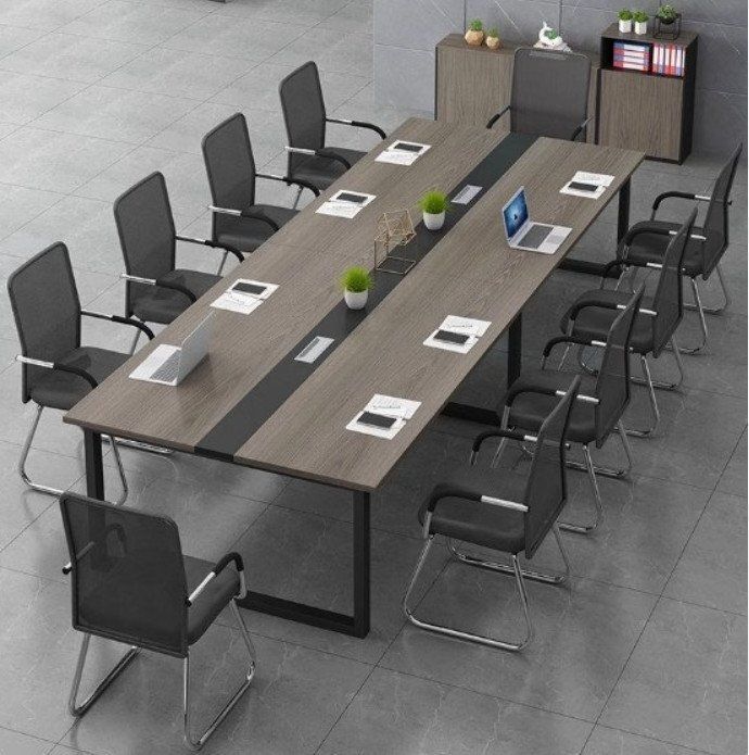 会議用テーブル ミーティングテーブル きい オフィスデスク パソコンデスク 長テーブル 事務机 大人数会議対応会議用テーブル 240x100x74cm MARWIL-DEMENAGEMENTS_CH