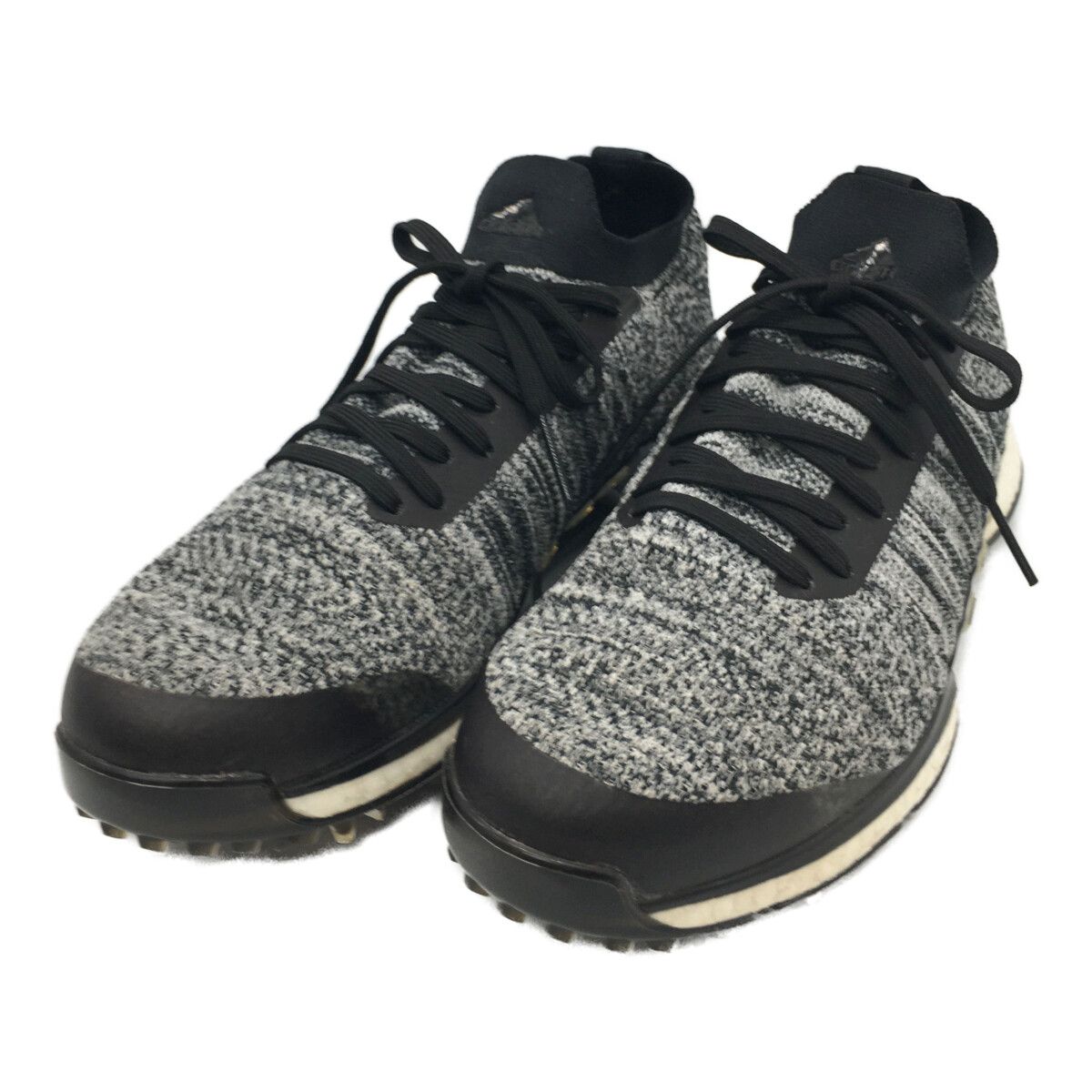 中古 アディダスゴルフ adidas GOLF ゴルフシューズ  26cm ブラック ホワイト TOUR360 XT プライムニット 軽量 [F35408]