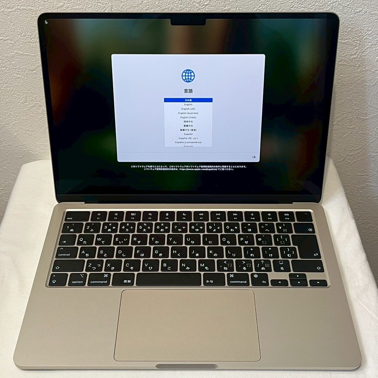 MacBook Air M2 16GB 256GB 美品 バッテリー100％✨ 極美品】MacBook/Air/M2/16GB/256GB/スターライト/バッテリー100