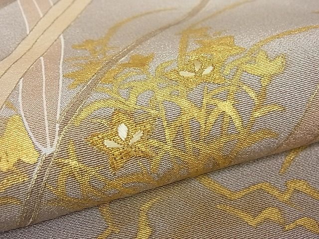 平和屋1■極上　創業460年・千總　訪問着　刺繍　流水草花文　暈し染め　金彩　伊勢丹扱い　逸品3s20187