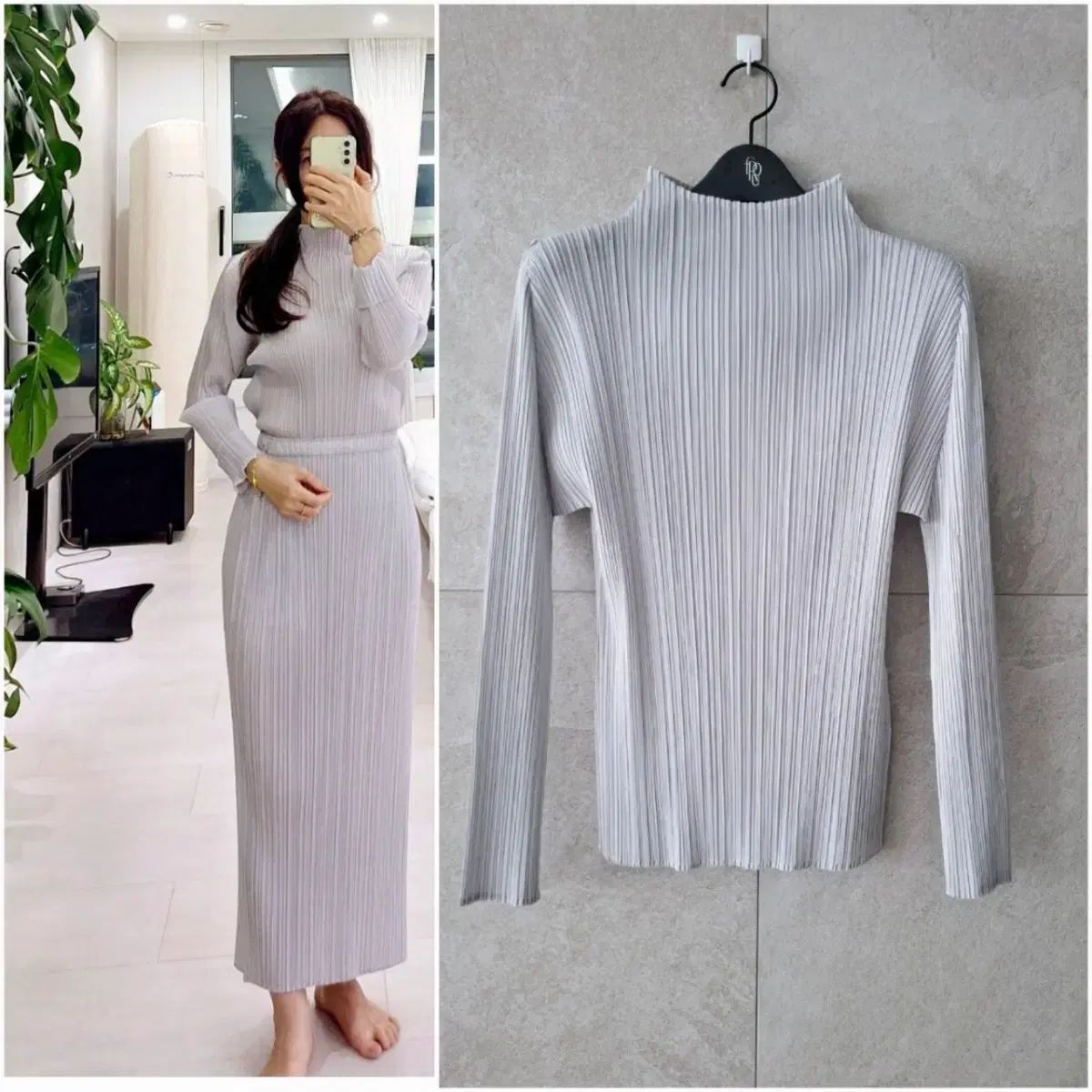 【極美品】プリーツプリーズ　イッセイミヤケ　ベーシックスカーフ　ライトグレー 新品 PLEATS PLEASE(プリーツプリーズ) ライトグレー ベーシック