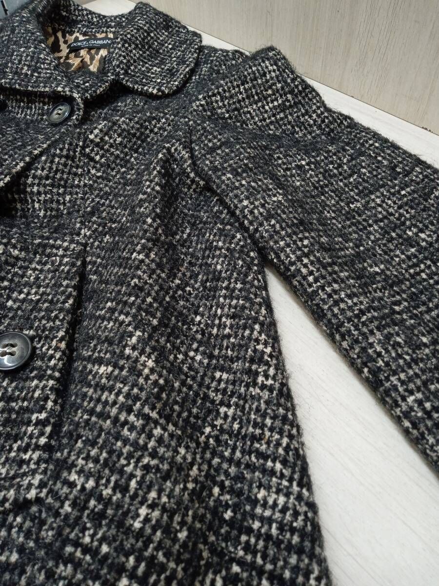 DOLCE＆GABBANAドルチェ＆ガッバーナツイードハーフ裏地レオパード38 DOLCE＆GABBANAドルチェ＆ガッバーナツイードハーフ裏地