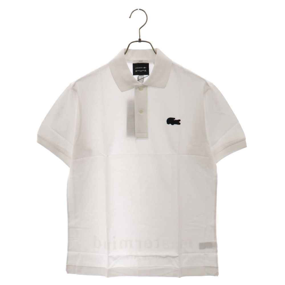 mastermind JAPAN (マスターマインドジャパン) ×LACOSTE ラコステ ワッペン ロゴ ポロシャツ 半袖 ホワイト PH8043L