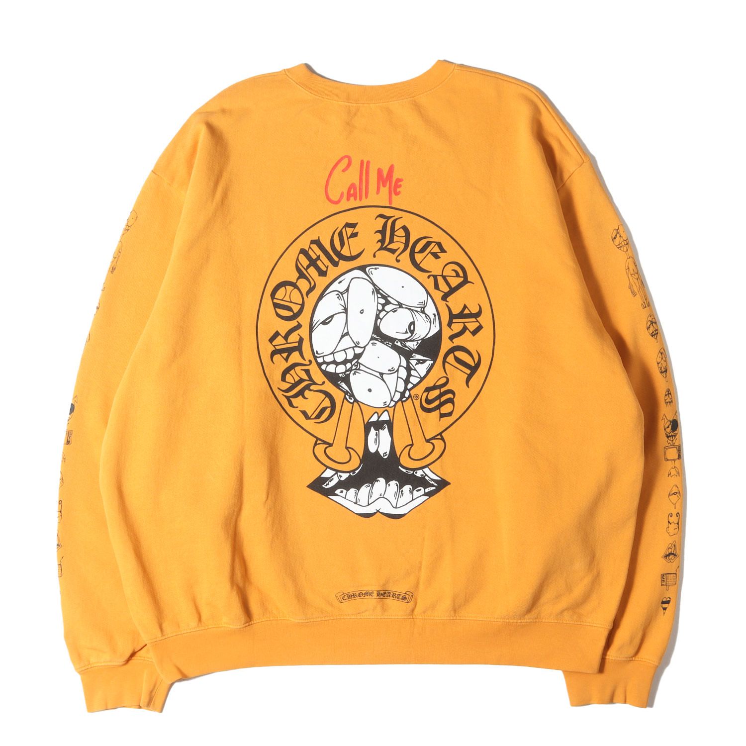 CHROME HEARTS クロムハーツ スウェット マスタード サイズ XL | 21AW matty boy グラフィック クルーネック スウェットシャツ PPO mustard HD SWT | トップス トレーナー | コラボ