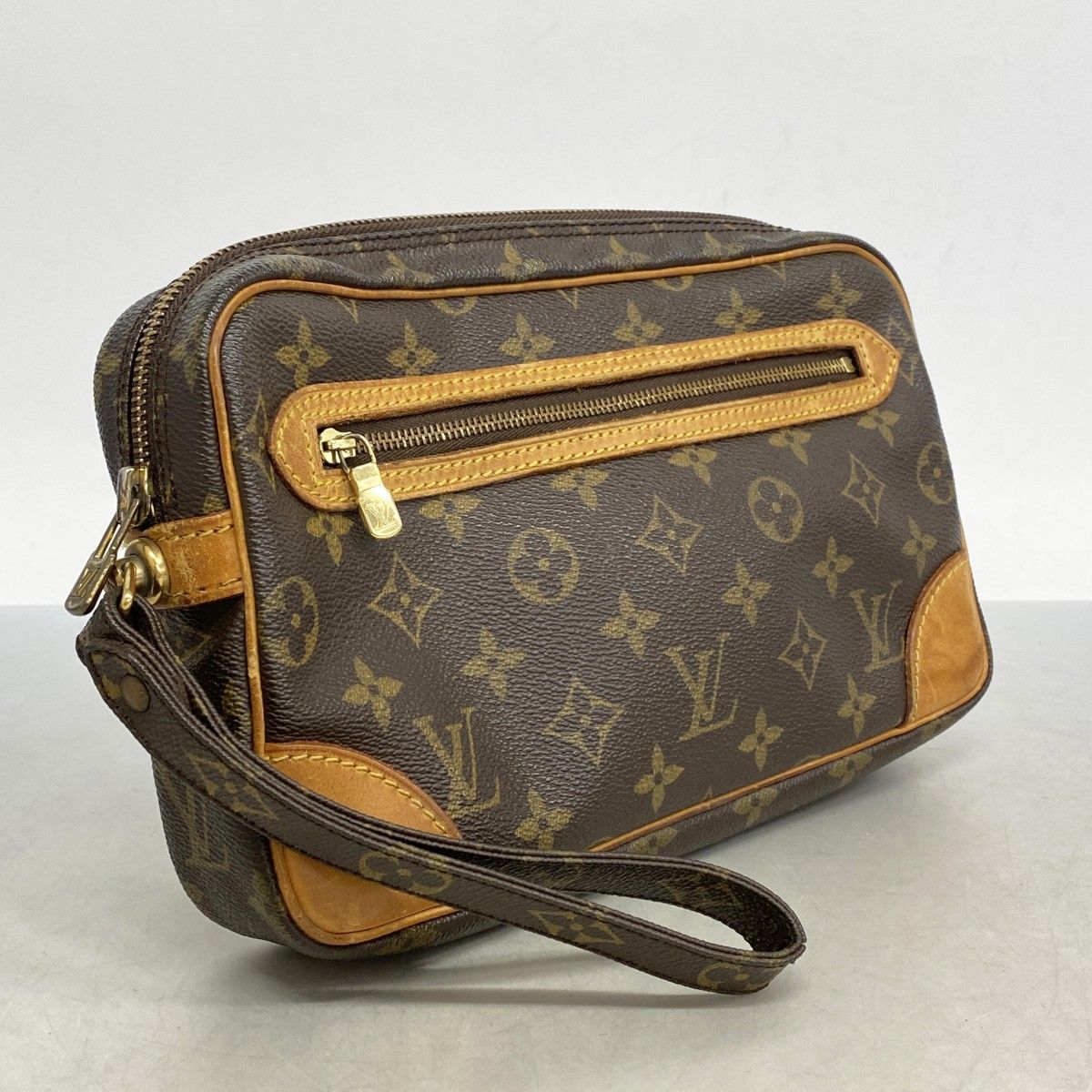 5mc3414 ルイヴィトン クラッチバッグ モノグラム マルリードラゴンヌGM M51825 ブラウン メンズ