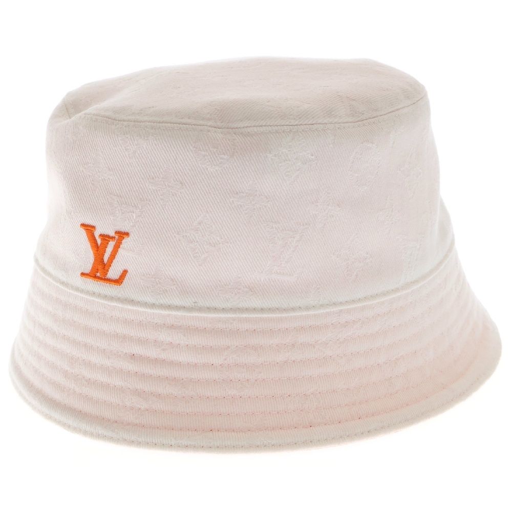LOUIS VUITTON ルイヴィトン Bucket Hat Rainbow Reversible バケットハット レインボー リバーシブル 帽子 ホワイト|オレンジ M7391L