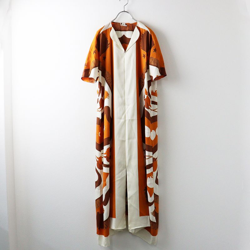 Hermes 未使用品　エルメスシルクツイルワンピース Hermes 未使用品エルメスシルクツイルワンピース