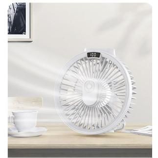 扇風機 卓上 壁掛け 吊り下げ テント LED照明 リモコン付き アウトドア キャンプ サーキュレーター USB充電 屋外用 3段階 JVEn490