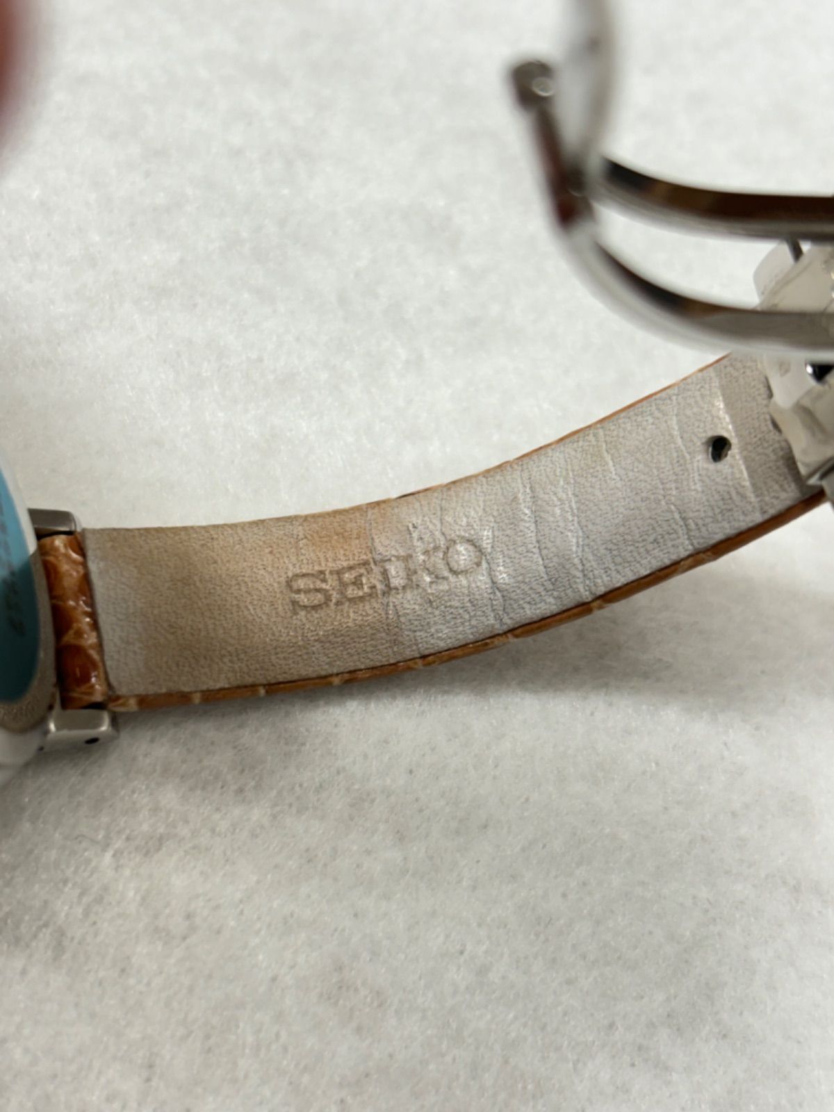 SEIKO EXCELINE 1B25-0AS0 ダイヤベゼル シェル文字盤（SEIKO