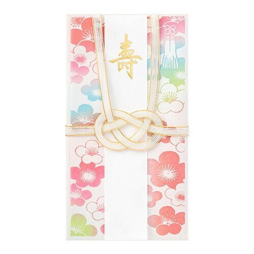 まとめ ミドリ 金封 結婚祝華色透 梅 25484