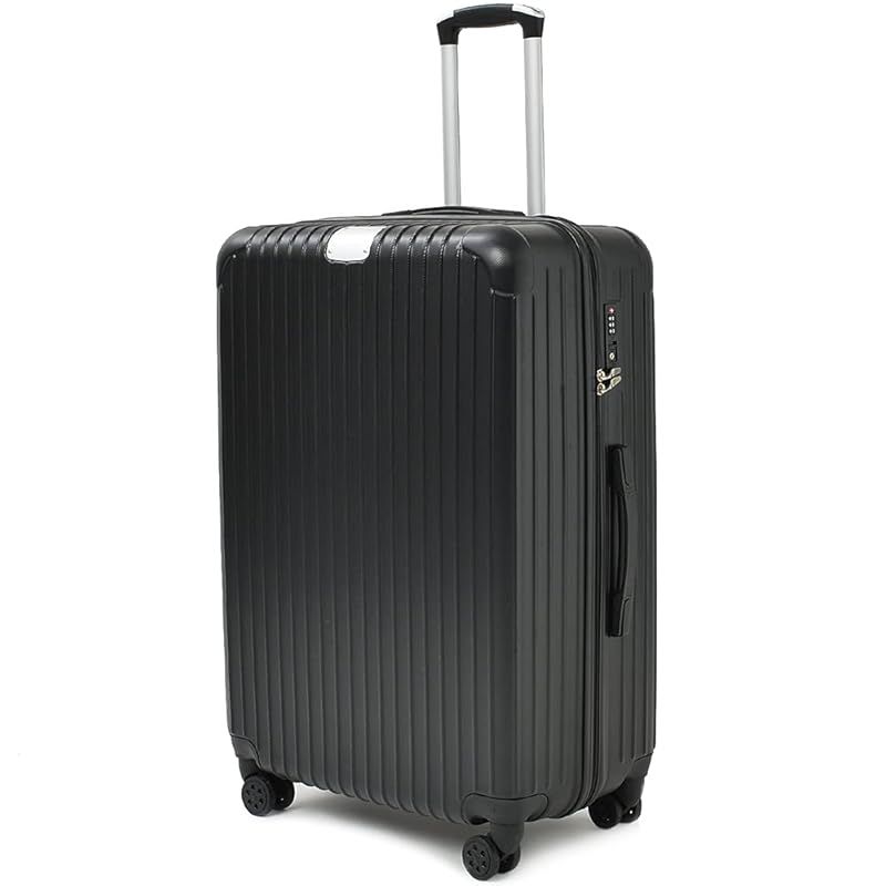 §Ｒ∞Ｒｉｋｏｐｉｎ Rikopin リコピン スーツケース 機内持ち込み 大型 キャリーケース キャリーバッグ ダイヤルロック式 超軽量 かわいい ファスナータイプ Sサイズ ブラック 1