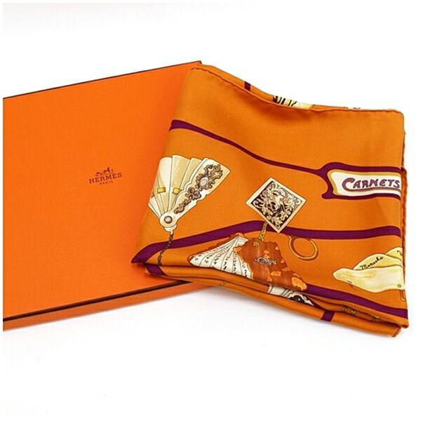 エルメス HERMES カレ90 スカーフ　CARNETS DE BAL シルク エルメス シルク スカーフ カレ90 CARNETS DE BAL - メルカリ