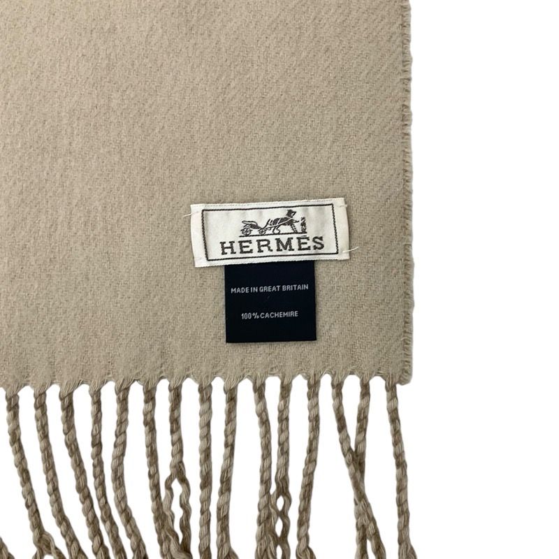 エルメス HERMES レクトヴェルソ カシミヤ ブラウン ベージュ マフラー 