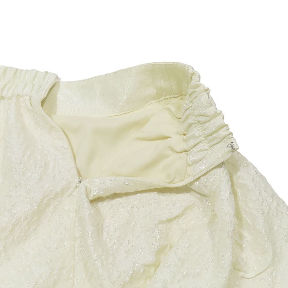 24SS コエル COEL サイド切替 フ スカート ロング ミモレ丈 ジャガード 36 ホワイト レディース 古着 CAMPINGPARCCENTRAL_COM