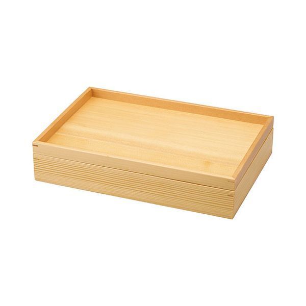 ヤマコー 用美 業務用 白木料理箱 二段トレイタイプ yamaco10341