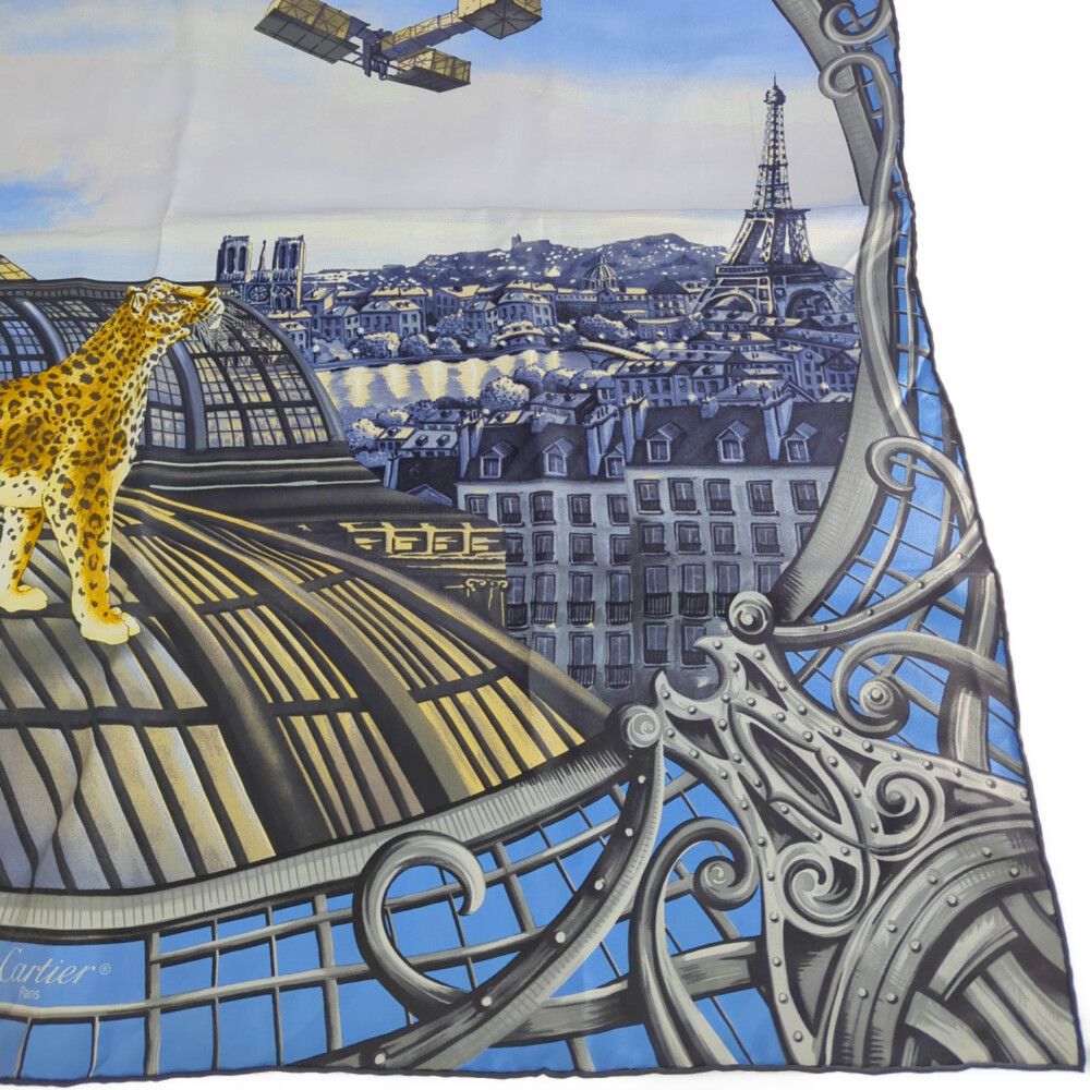 Cartier カルティエ パンテール シルク アニマルプリント スカーフ  