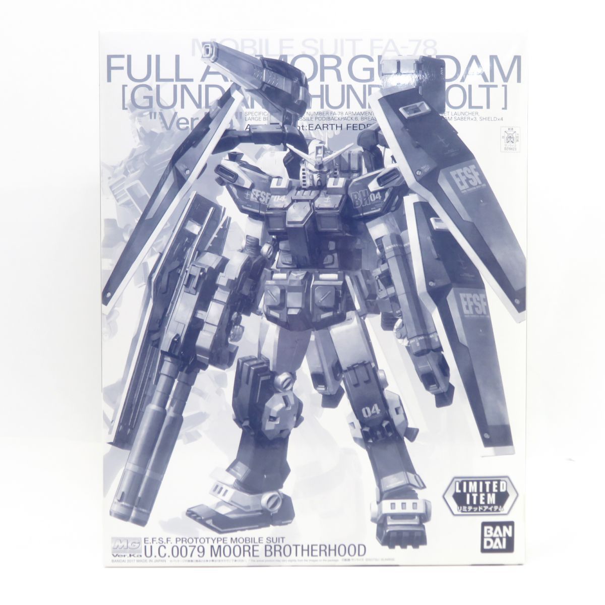 未組立 MG 1|100 フルアーマー ガンダム Ver.Ka GUNDAM THUNDERBOLT Ver. ハーフメカニカルクリア プラモデル 内袋未開封