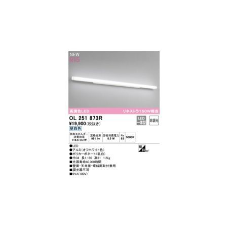 7営業日以内発送 オーデリック ODELIC OL251873R LEDブラケット 沖縄離島販売不可