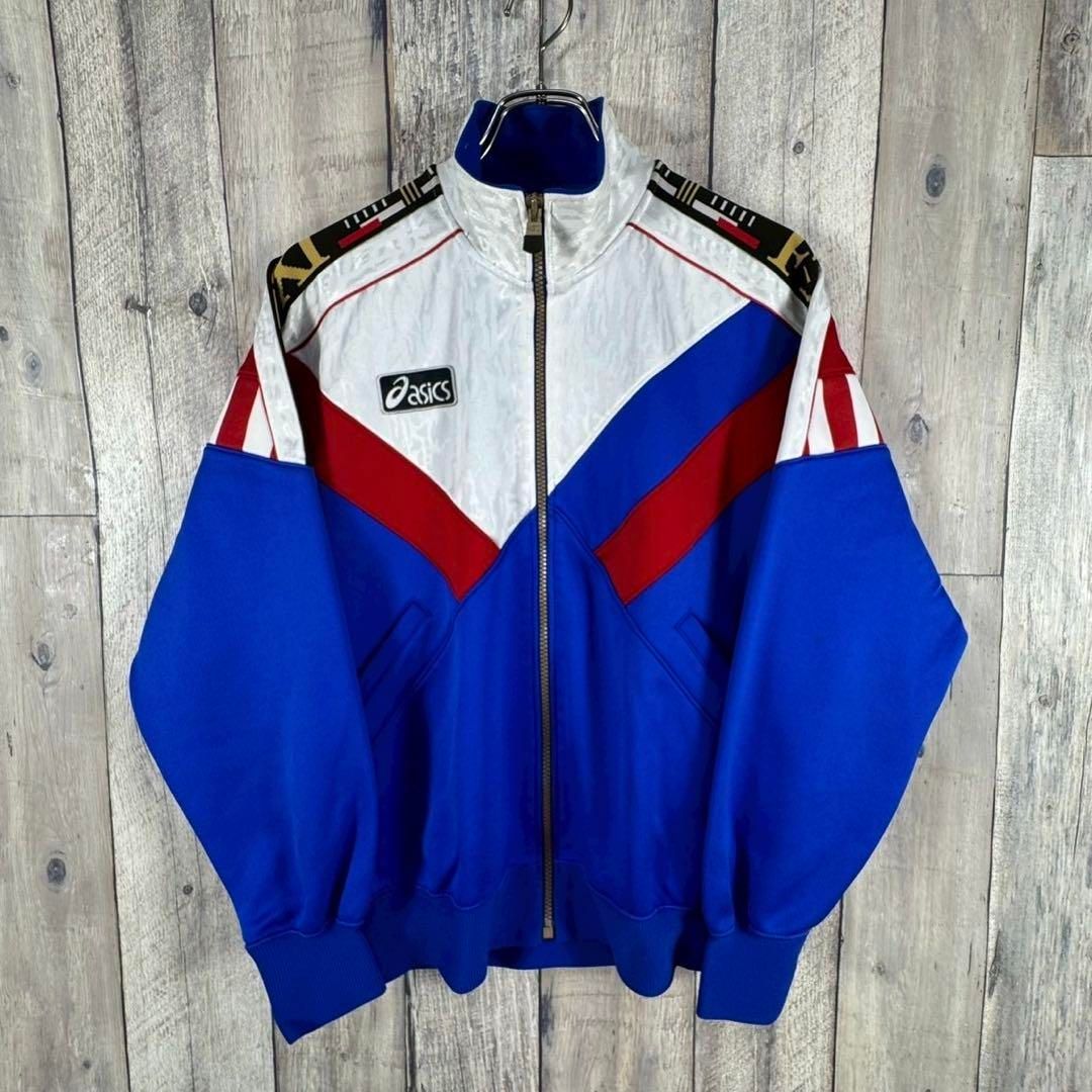 OLD ASICS 90s アシックス 日本製 ジャージ トラックジャケット L