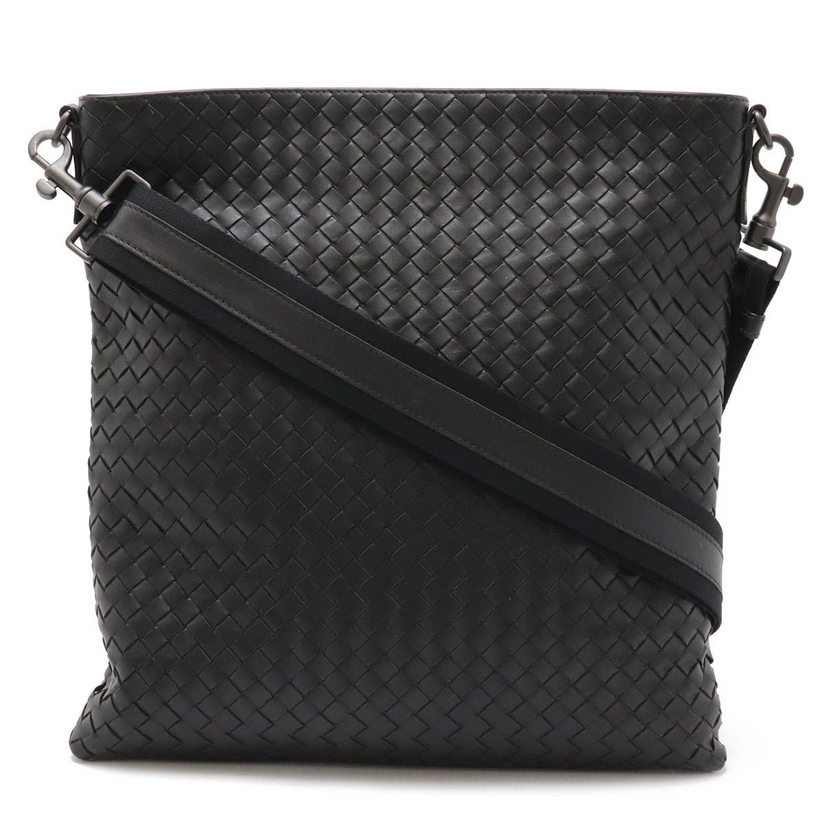 BOTTEGA VENETA ボッテガ ヴェネタ ボッテガベネタ イントレチャート ショルダーバッグ 斜め掛け レザー ブラック 黒 172736 
