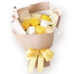 3営業日で発送 ソープフラワー プチ レーヌ 6カラーブーケ 9個アソート GR OR PK PU RD YE S-139YE 入数 9