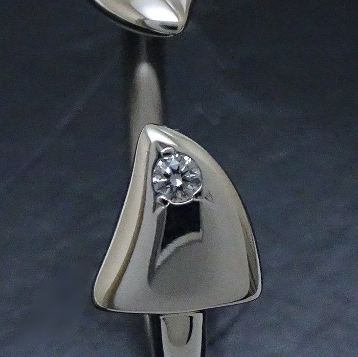 田崎真珠 TASAKI ソーンズ リング 指輪 1Pダイヤモンド 10.5号 K18WG ホワイトゴールド / 199736【中古】【BJ】