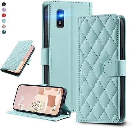 【在庫処分】UnivoColors SHARP AQUOS wish3 (SH-53D/A302SH) キルティングレザー調 手帳型ケース エレガント 高質PU マグネット開閉式 カード収納機能 スタンド機能 液晶全面保護 レンズ保護 ストラップ