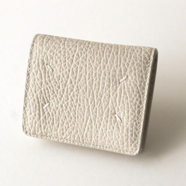 メゾン マルジェラ MARGIELA ２つ折り財布 グレージュ ミニ財布 レザー S56UI0140 P4455 H9677