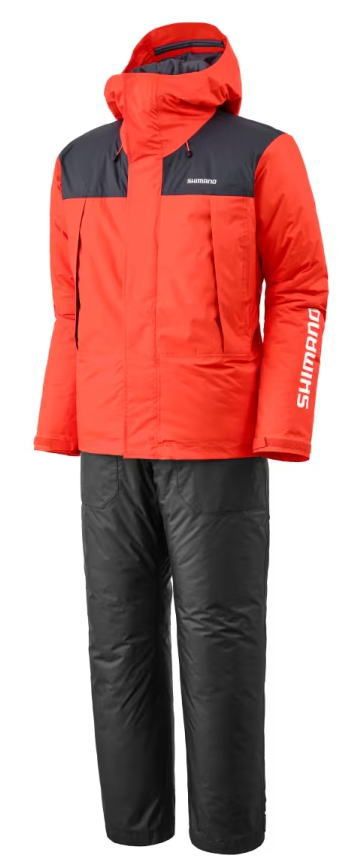 シマノ ベーシックハイロフト レインスーツ 01 RB-077Y 2XLサイズ オレンジ | レインウェア shimano 釣具