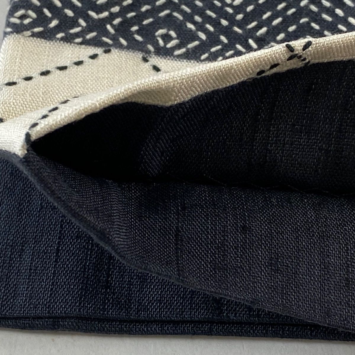 刺し子刺繍 クリーム