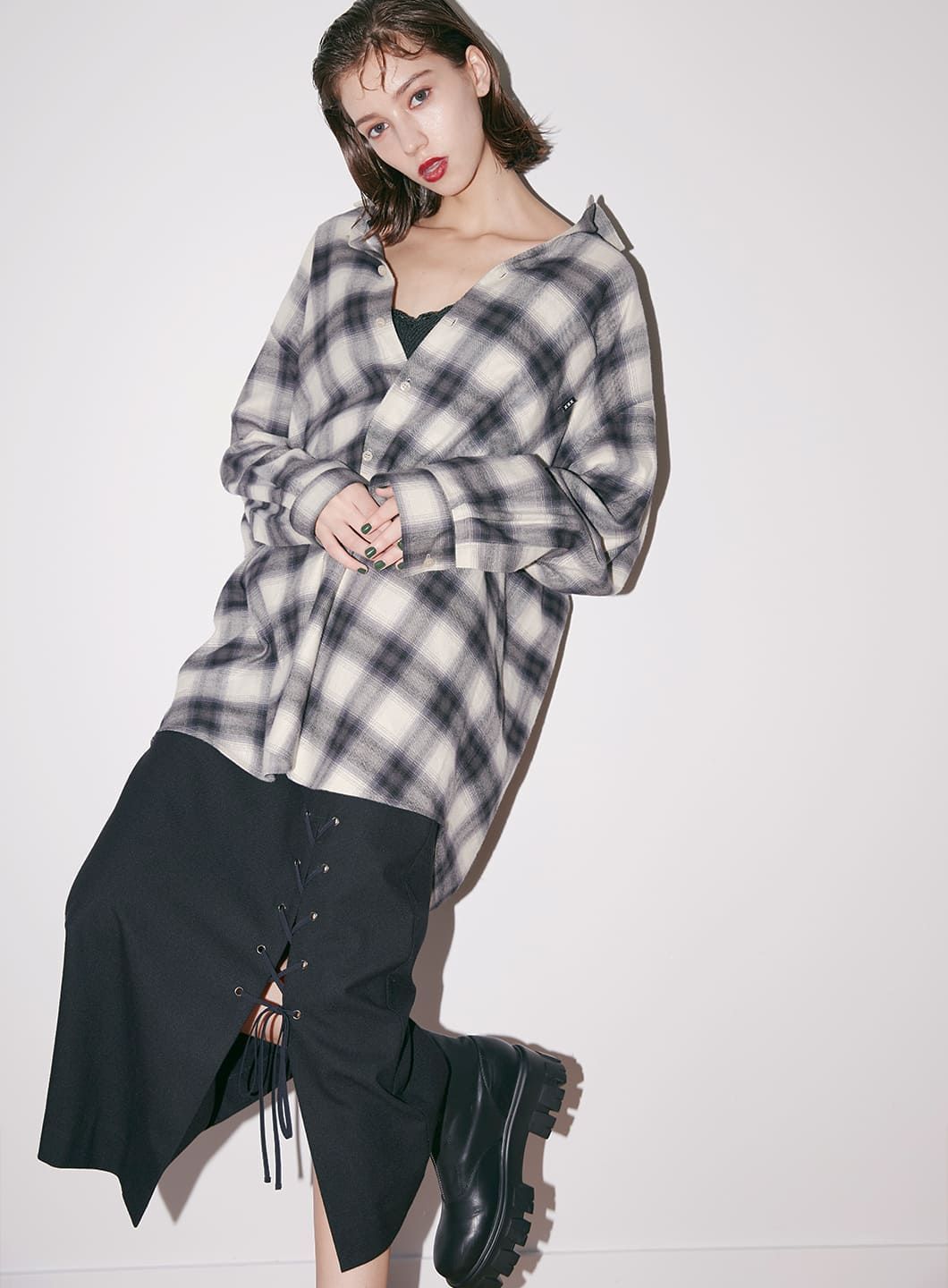 God Selection XXXのチェックシャツ SELECTION GOD XXX ネルシャツ