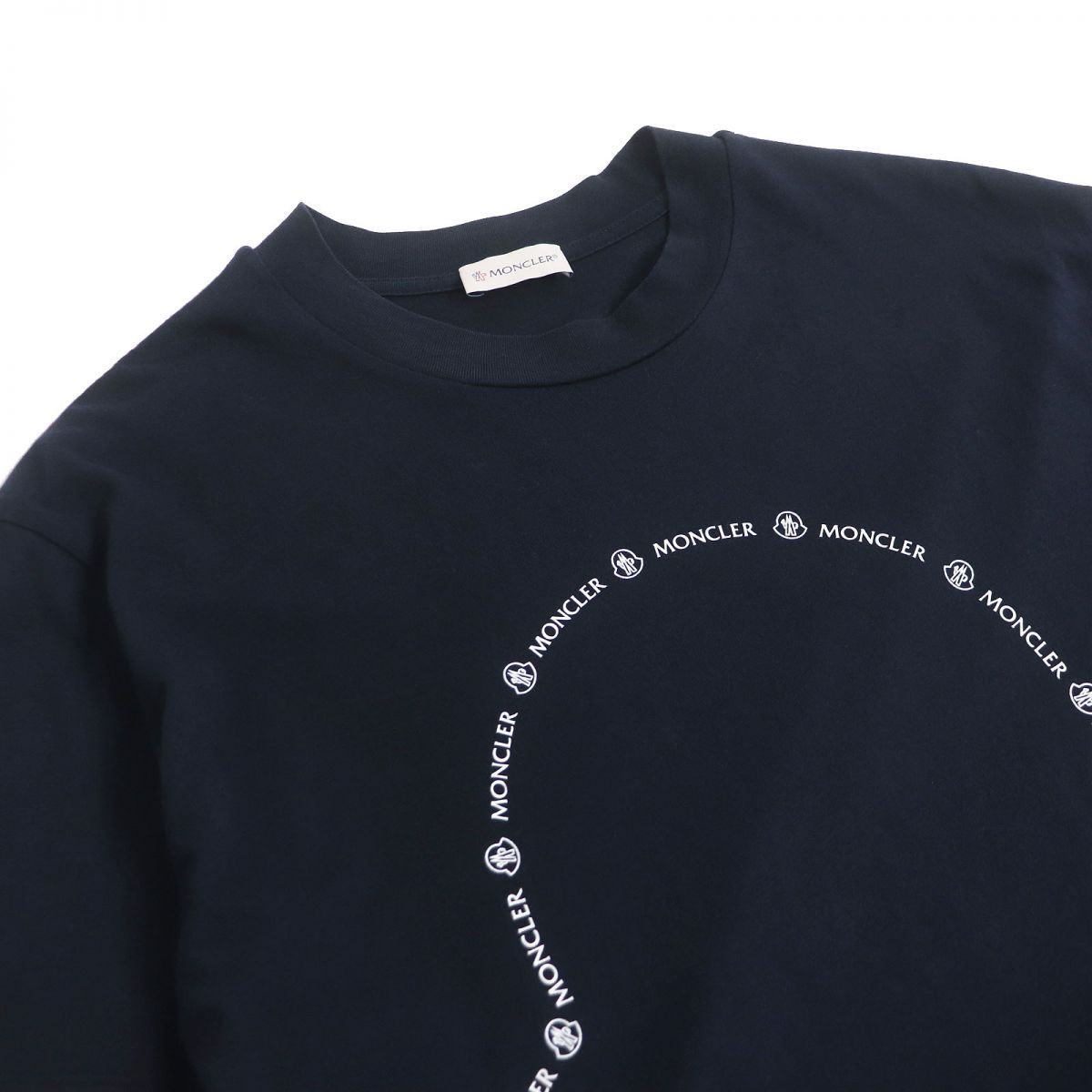 美品□22SS MONCLER/モンクレール SS T-SHIRT ロゴプリント/ワッペン 