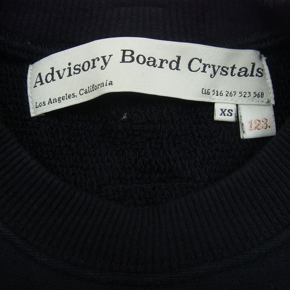 アドバイザリー・ボード・クリスタルズ ADVISORY BOARD CRYSTALS ABC. ロゴ刺繍 クルーネック スウェット トレーナー  ブラック系 XS【中古】 - メルカリ