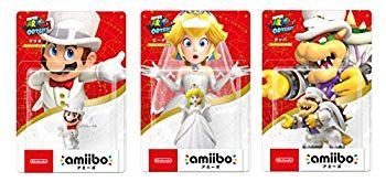 未使用・未開封品) 【amiibo】マリオ ピーチ クッパ ウェディング