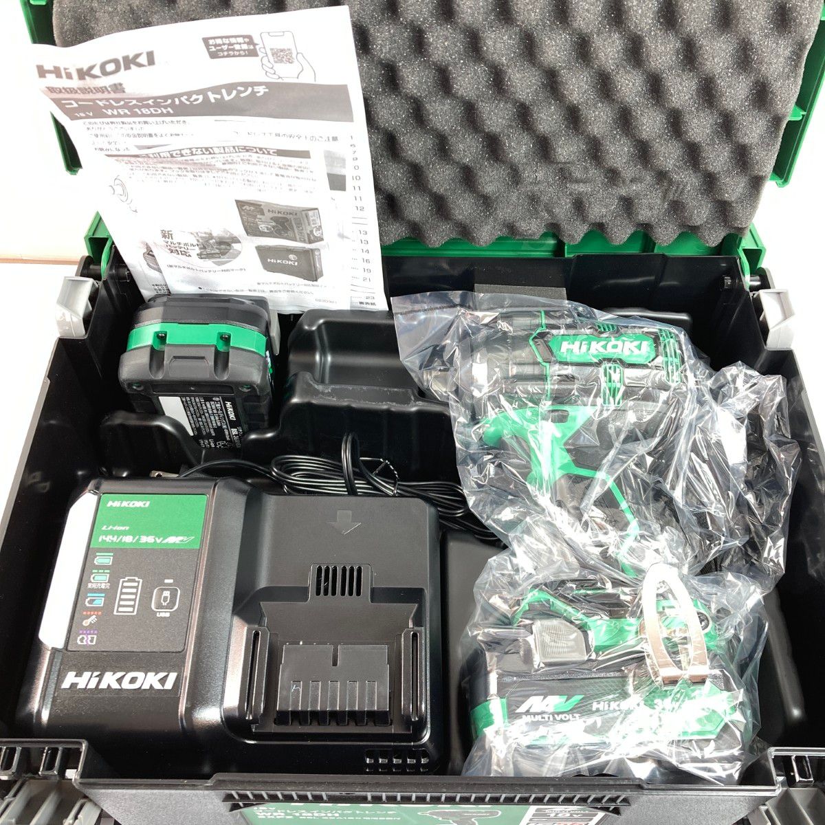 ＊＊HiKOKI ハイコーキ 18v コードレスインパクトレンチ ♥品 2 WR18DH グリーン PSEマーク有