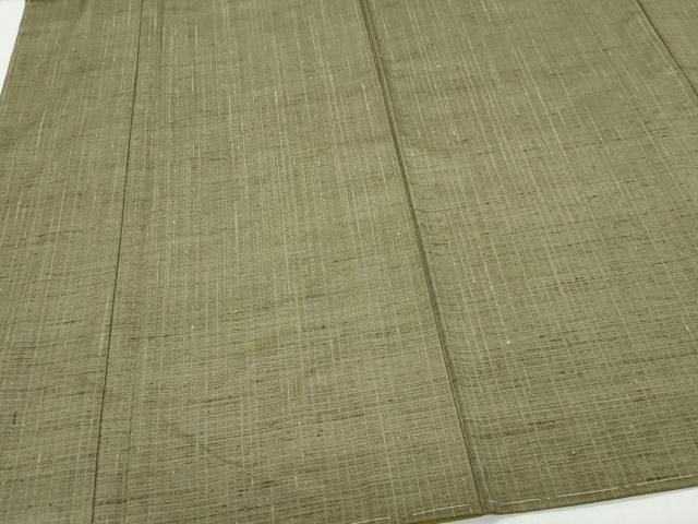 平和屋着物○生紬 媚茶色 反端付き 正絹 逸品 CAAX1058vf